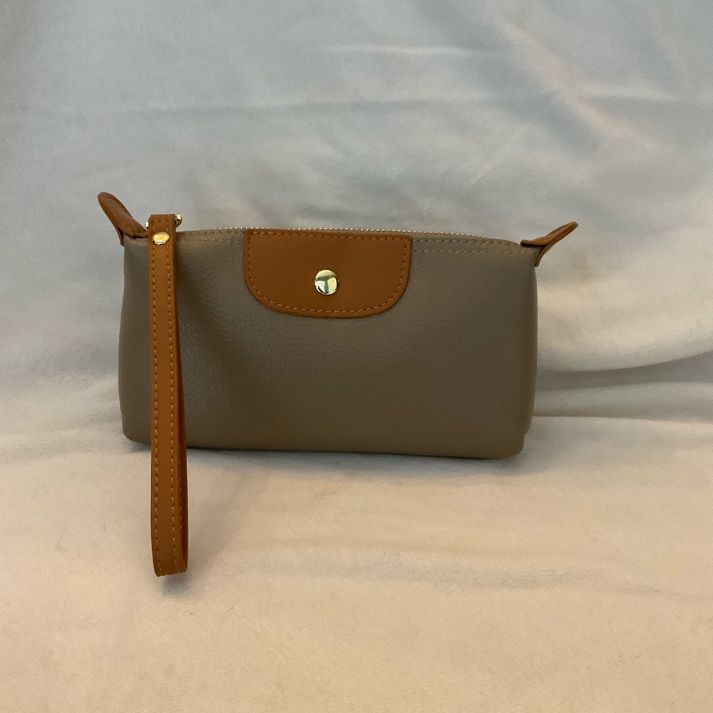 Brown and Tan Wristlet